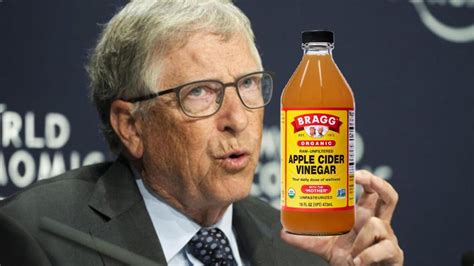 The X image shows a headshot of Gates with the text “Bill Gates has bought an apple cider company and changed its ingredients.” A small photo of a Bragg …